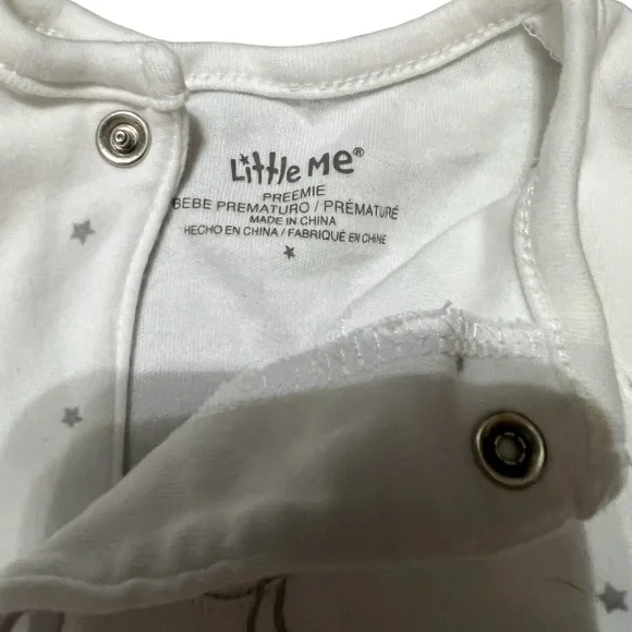 Little Me Welcome to the World snap up preemie footie pajamas - Picture 3 of 3